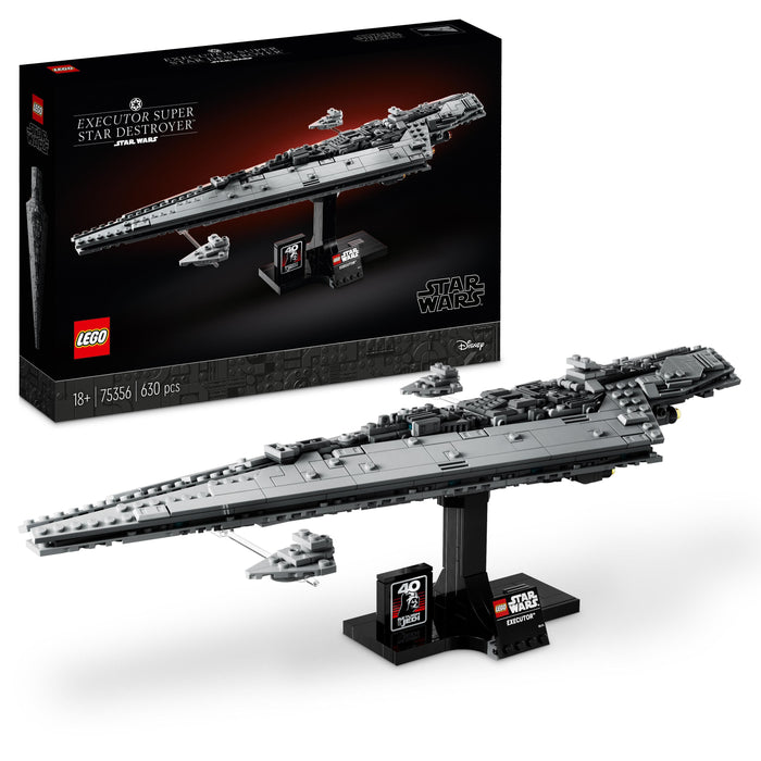 LEGO Star Wars 75356 Supersternzerstörer Executor™ – Raumschiff-Modell für Erwachsene mit Display-Ständer und Namensschild