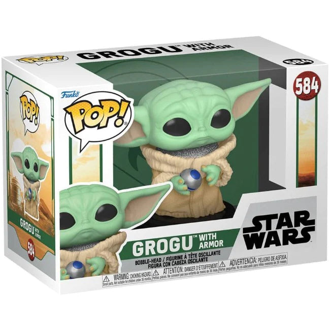 Star Wars The Book of Boba Fett POP! TV Vinyl Figur Grogu w/armor 9 cm