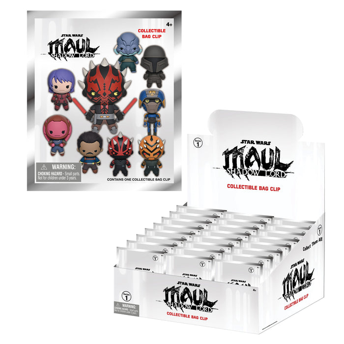Star Wars: Maul - Shadow Lord 3D PVC-Taschenanhänger Serie 1 Display