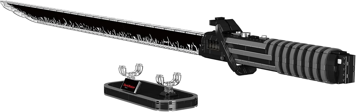 Mould King 10138 Darksaber - Dunkelschwert Klemmbausteinmodell mit Beleuchtung und Ständer