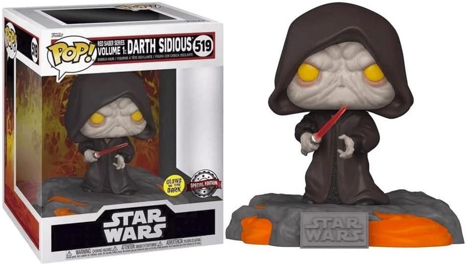 Star Wars POP! Deluxe Vinyl Figur Red Saber Series Volume 1 Darth Sidious 9 cm