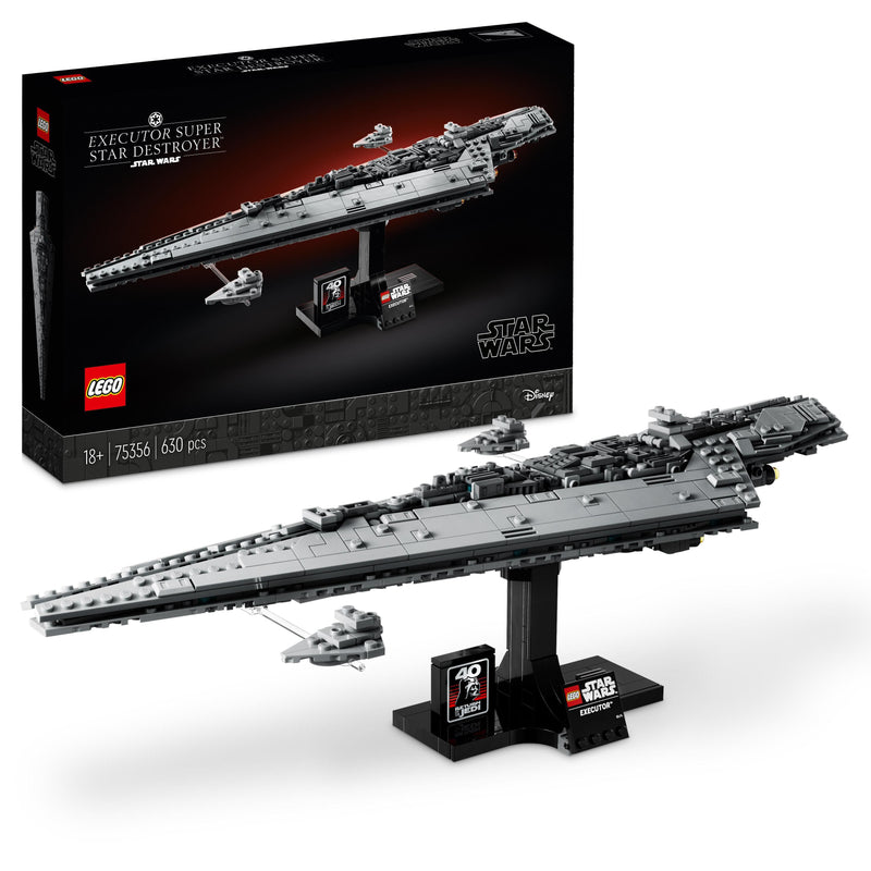 LEGO Star Wars 75356 Supersternzerstörer Executor™ – Raumschiff-Modell für Erwachsene mit Display-Ständer und Namensschild