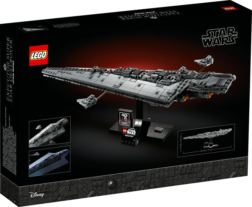 LEGO Star Wars 75356 Supersternzerstörer Executor™ – Raumschiff-Modell für Erwachsene mit Display-Ständer und Namensschild
