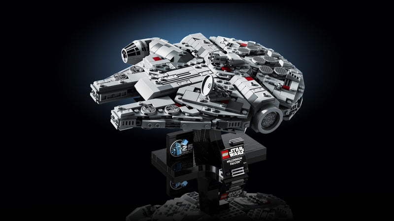 LEGO Star Wars 75375 Millenium Falke – Raumschiff-Modell für Erwachsene mit Display-Ständer und Namensschild