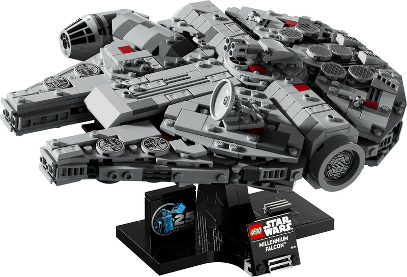 LEGO Star Wars 75375 Millenium Falke – Raumschiff-Modell für Erwachsene mit Display-Ständer und Namensschild