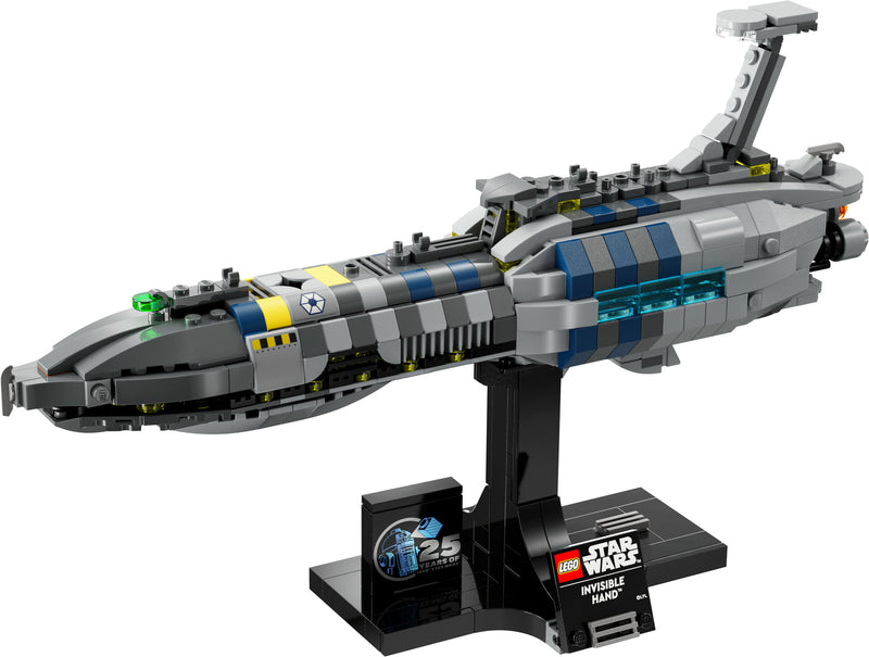 LEGO Star Wars 75377 Invisible Hand™  - Raumschiff-Modell für Erwachsene mit Display-Ständer und Namensschild