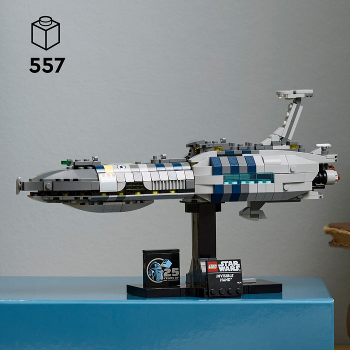 LEGO Star Wars 75377 Invisible Hand™  - Raumschiff-Modell für Erwachsene mit Display-Ständer und Namensschild