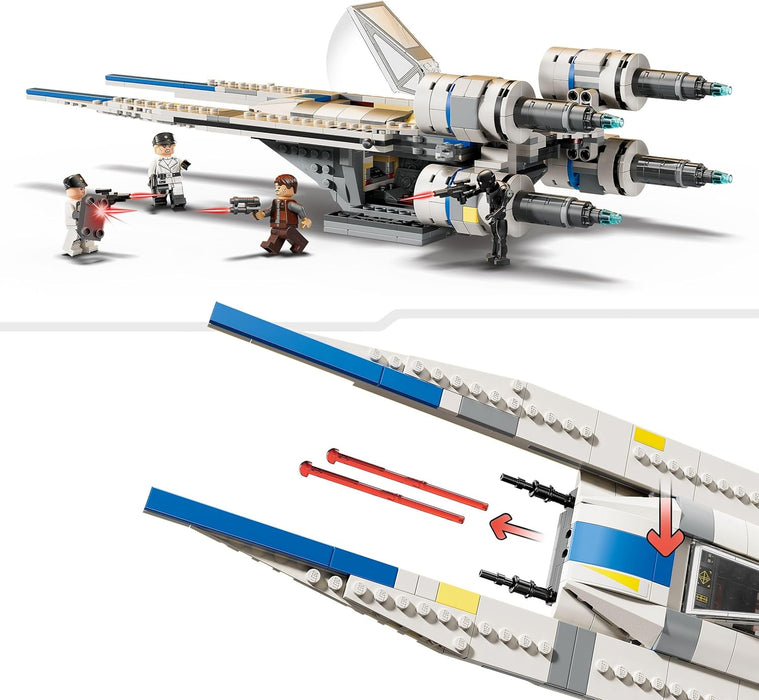 LEGO Star Wars 75399 Rebel U-Wing Starfighter - Spielzeug mit Schwenkflügelfunktion & 3 Minifiguren inkl. Cassian Andor & K-2SO Droidenfigur - Geschenk für Jungen ab 8 Jahren & Andor Staffel 2 Fans