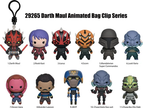 Star Wars: Maul - Shadow Lord 3D PVC-Taschenanhänger Serie 1 Display