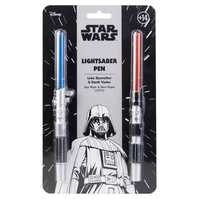 Star Wars Set mit 2 Lichtschwert-Stiften Luke Skywalker & Darth Vader