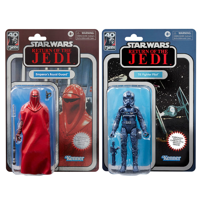 Star Wars Episode VI Black Series Carbonized Actionfiguren 2er-Pack Emperor's Royal Guard & TIE Fighter Pilot Exclusive 15 cm