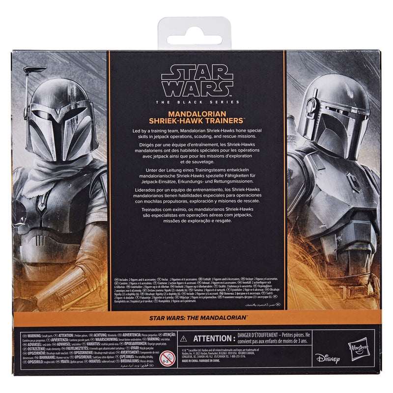 Star Wars The Mandalorian Black Series Actionfiguren 2er-Pack Mandalorian Shriek-Hawk Trainers 15 cm
