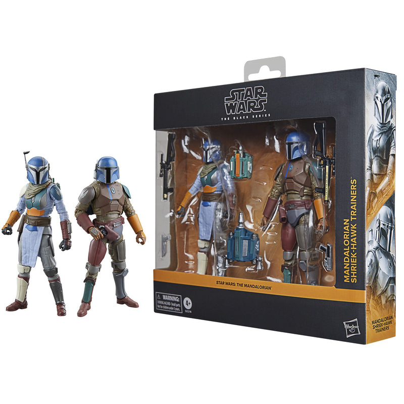 Star Wars The Mandalorian Black Series Actionfiguren 2er-Pack Mandalorian Shriek-Hawk Trainers 15 cm
