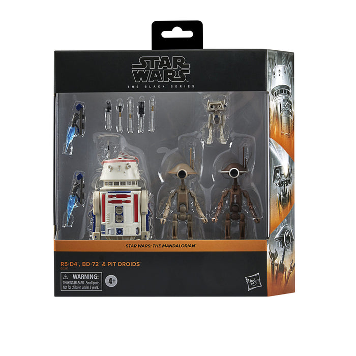 Star Wars The Mandalorian Black Series Actionfiguren 4er-Pack R5-D4, BD-72 & Pit Droids