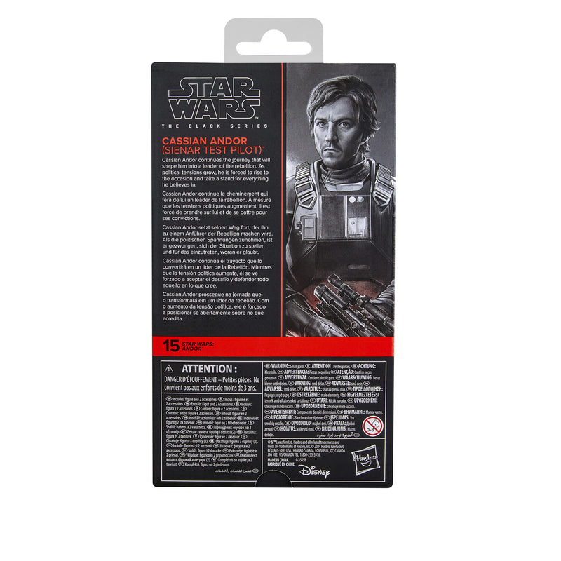 Star Wars: Andor Black Series Actionfigur Cassian Andor (Sienar Test Pilot) 15 cm