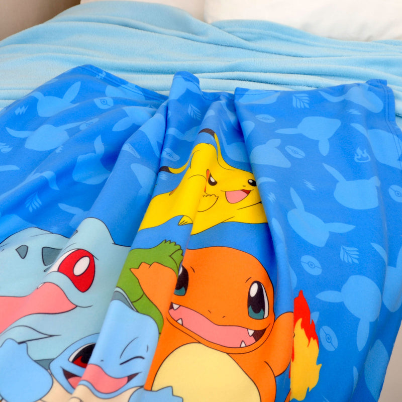 Pokémon Flanell-Fleecedecke Starter Pokémon 130 x 160 cm