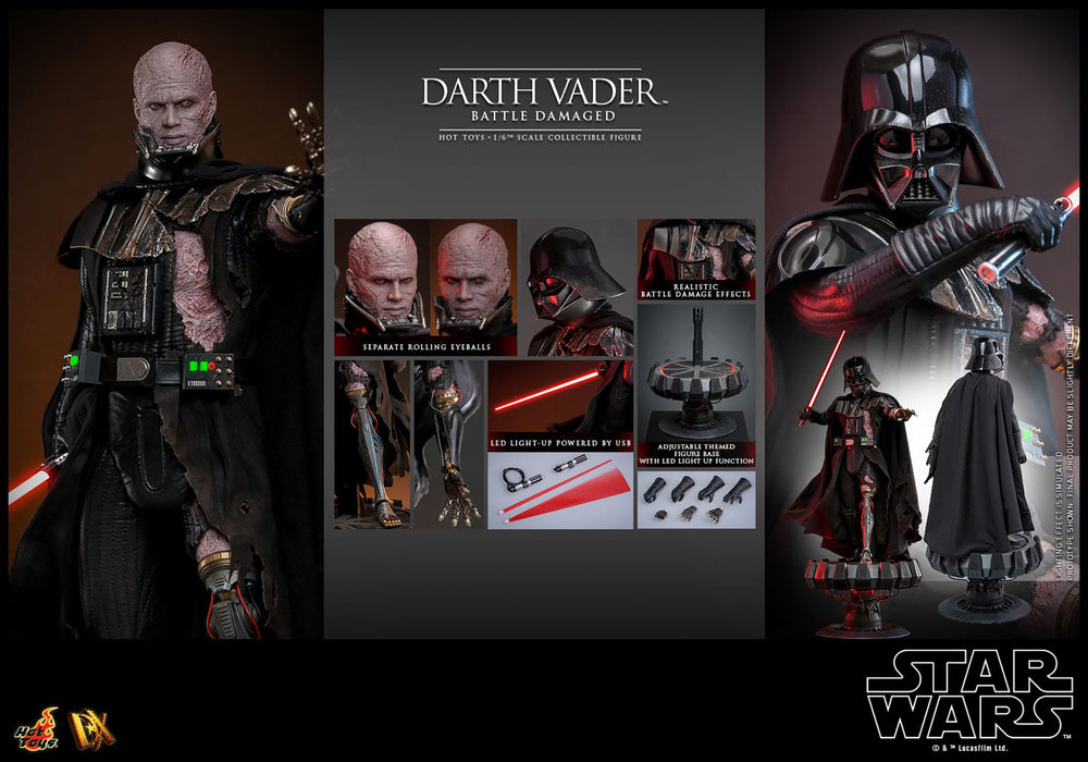 [VORBESTELLUNG] Star Wars Actionfigur 16 Darth Vader (Battle Damaged) 35 cm
