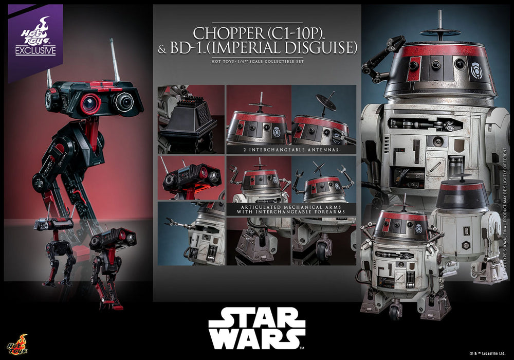 [VORBESTELLUNG] Star Wars Actionfigur Set 16 Chopper (C1-10P™) & BD-1™ (Imperial Disguise) 18 cm & 8 cm