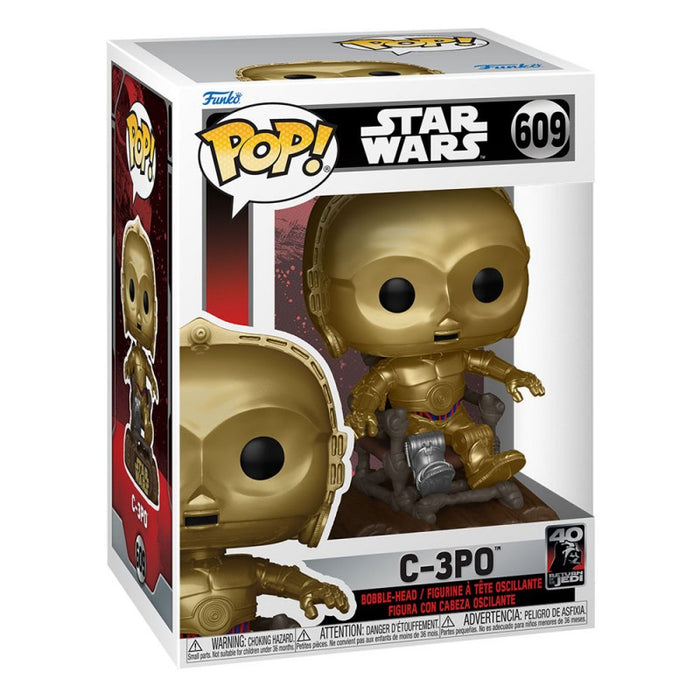 Star Wars Return of the Jedi 40th Anniversary POP! Vinyl Figur C-3PO in chair 9 cm