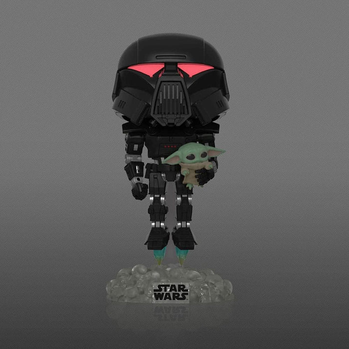 Star Wars: Mandalorian POP! Vinyl Figur Dark Trooper w/Child(GW) 9 cm