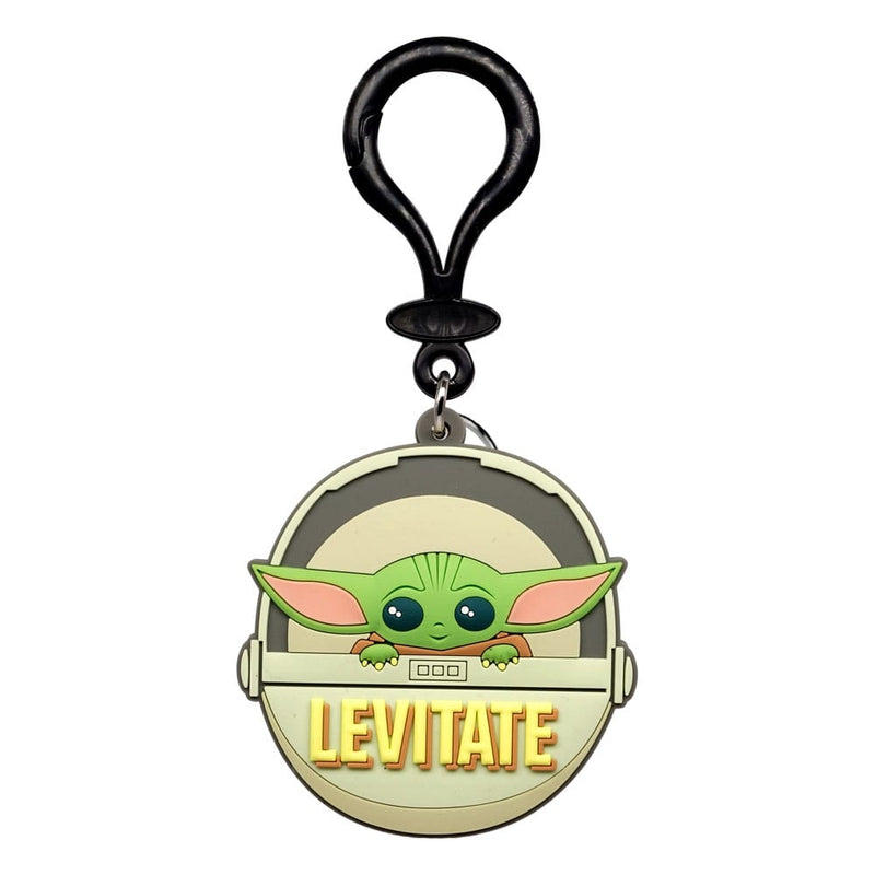 Star Wars Soft Touch PVC Taschenanhänger Baby Yoda Schwebend